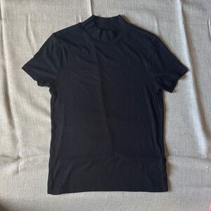 Black Mock Neck Shirt